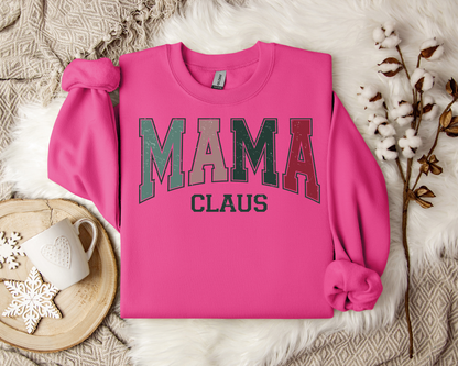 Mama Claus Papa Claus Sweatshirt – Family Christmas Vibes Gift