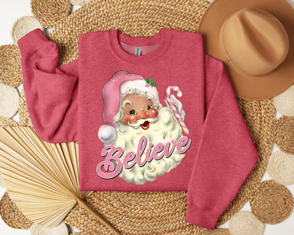 Pink Santa Retro Christmas Sweatshirt – Perfect Holiday Gift for Christmas