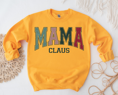 Mama Claus Papa Claus Sweatshirt – Family Christmas Vibes Gift