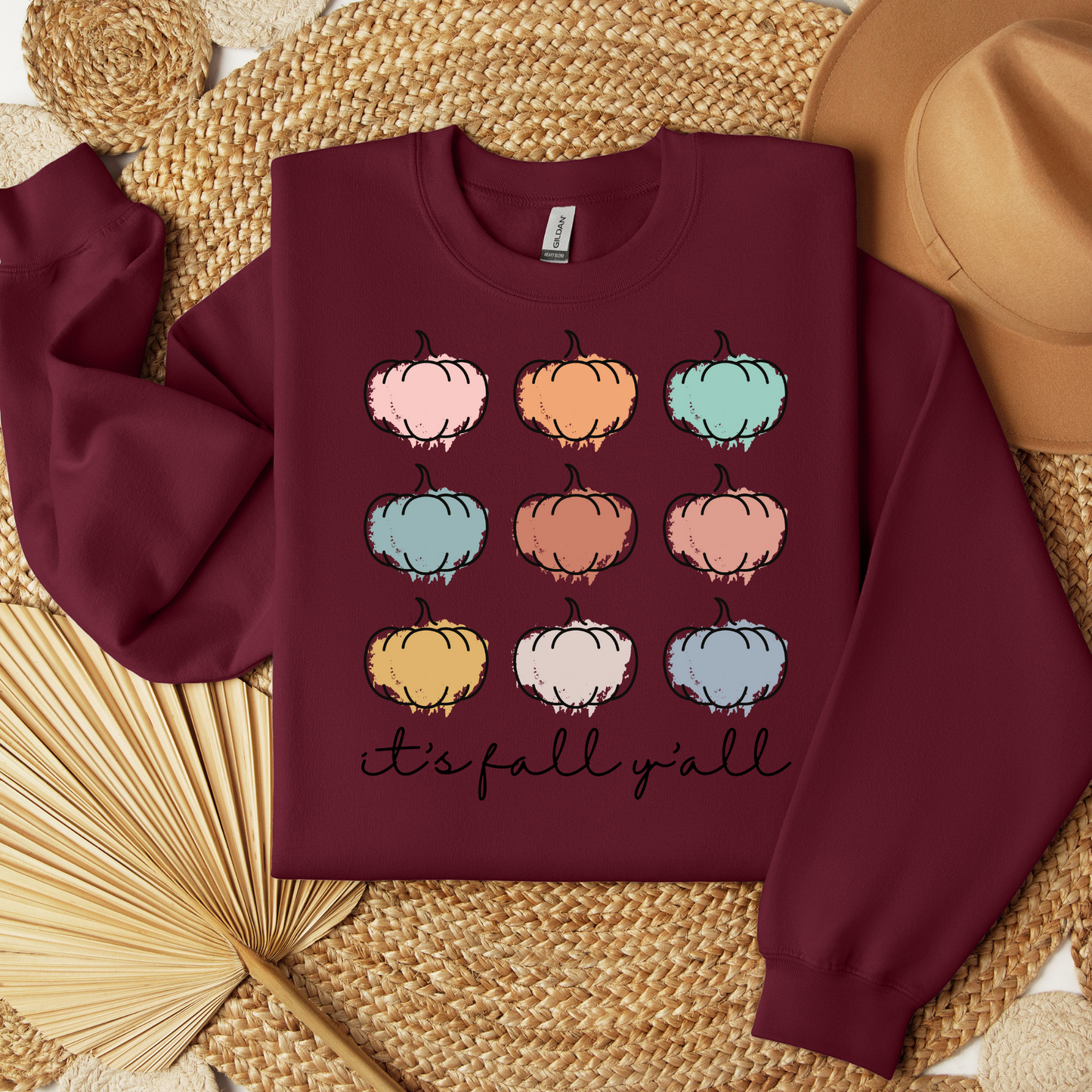 Thankful Sweatshirt - it's fall y'all, Thanksgiving Sweatshirt