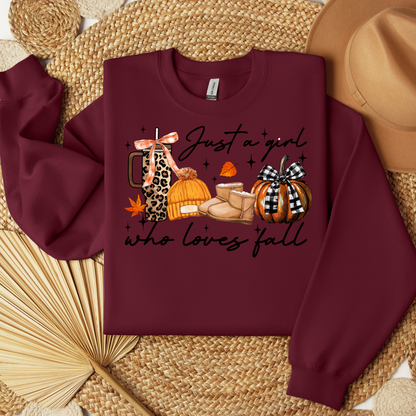 Thankful Sweatshirt -Just a Girl Who Loves Fall Thanksgiving Sweatshirt