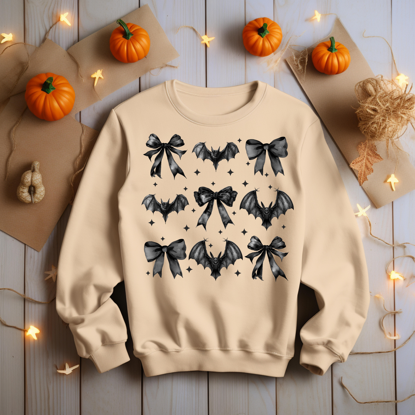 Retro Halloween Coquette Bow Sweatshirt - Cozy Autumn Halloween Vibes Gift (Copy)