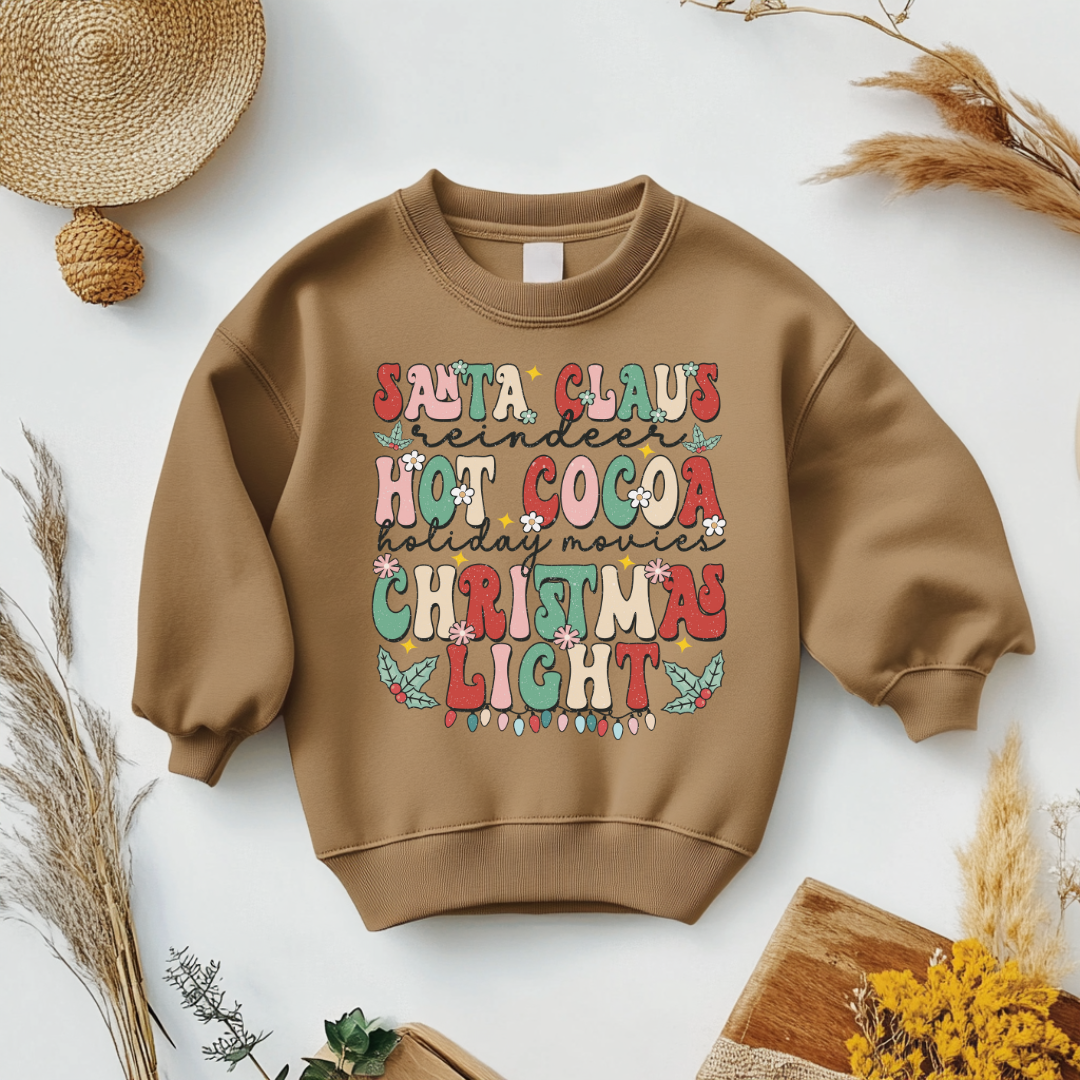 Santa Claus Hot Christmas Light Sweatshirt Toddler