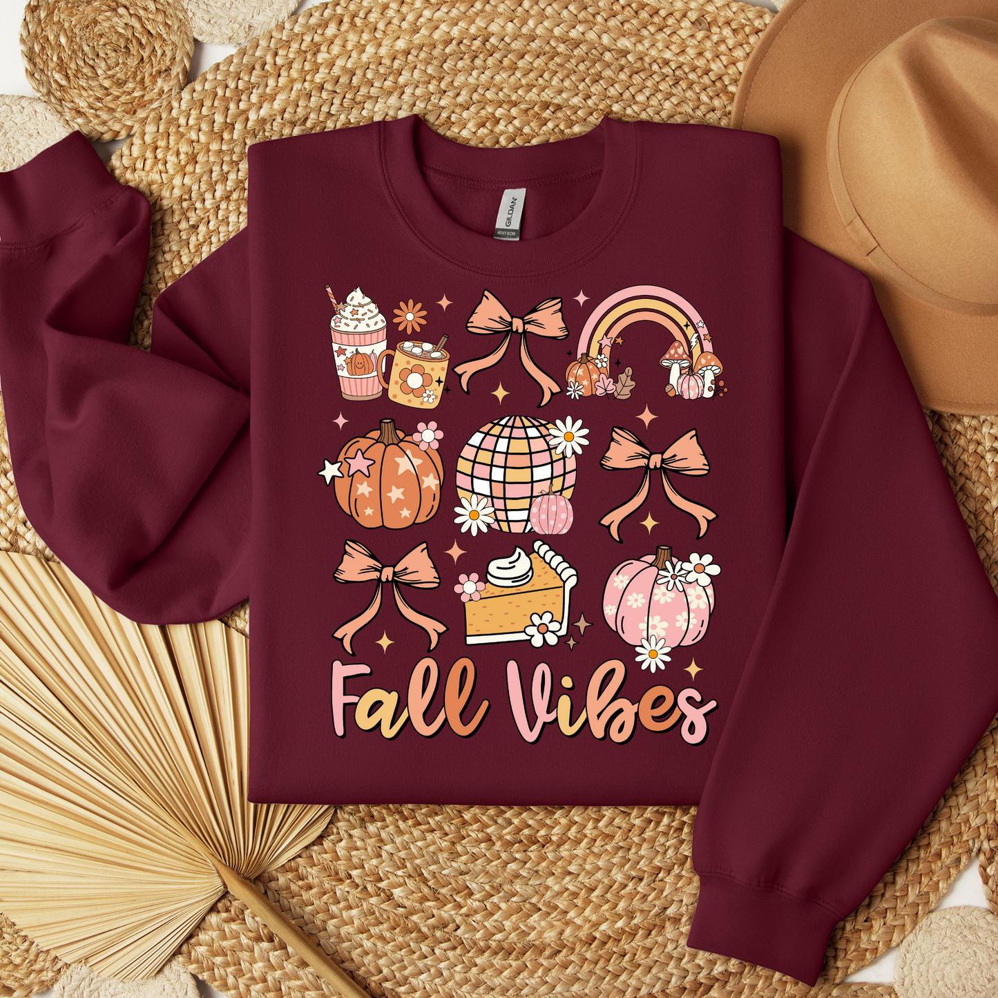 Thankful Sweatshirt - Fall Vibes Thanksgiving Sweatshirt