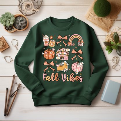 Thankful Sweatshirt - Fall Vibes Thanksgiving Sweatshirt