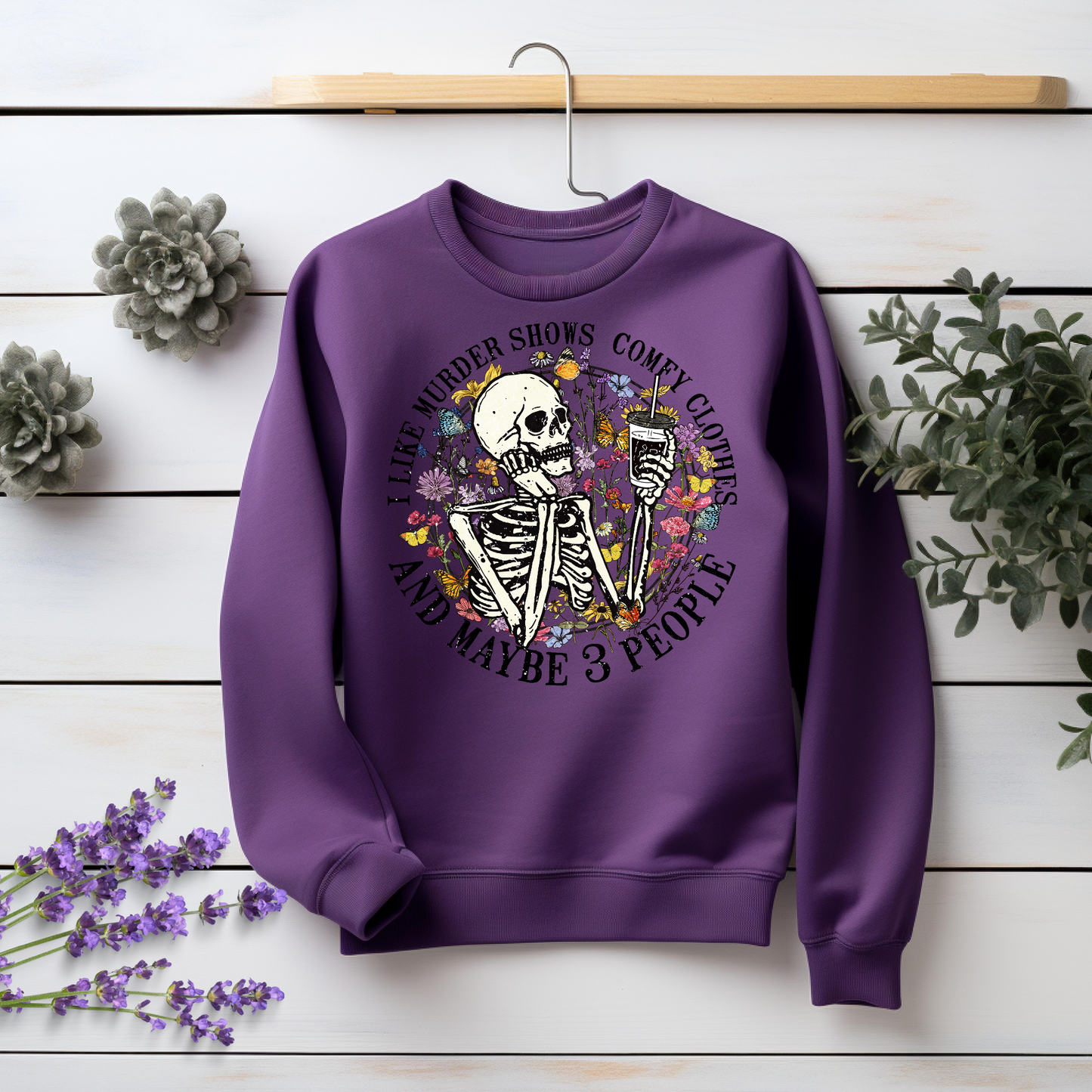 Skeleton Halloween Sweatshirt - Cozy Autumn Halloween Vibes Gift - Spooky Season Graphic Sweatshirt - Halloween Party Outfit