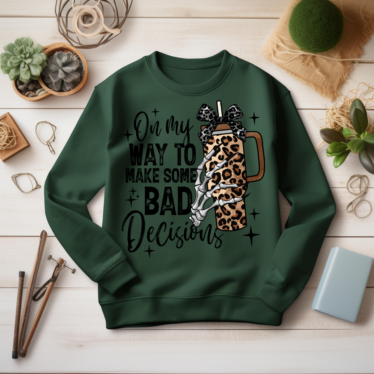 Halloween Sweatshirt - On My Way To Make Some Bad Decisions Halloween Sweatshirt