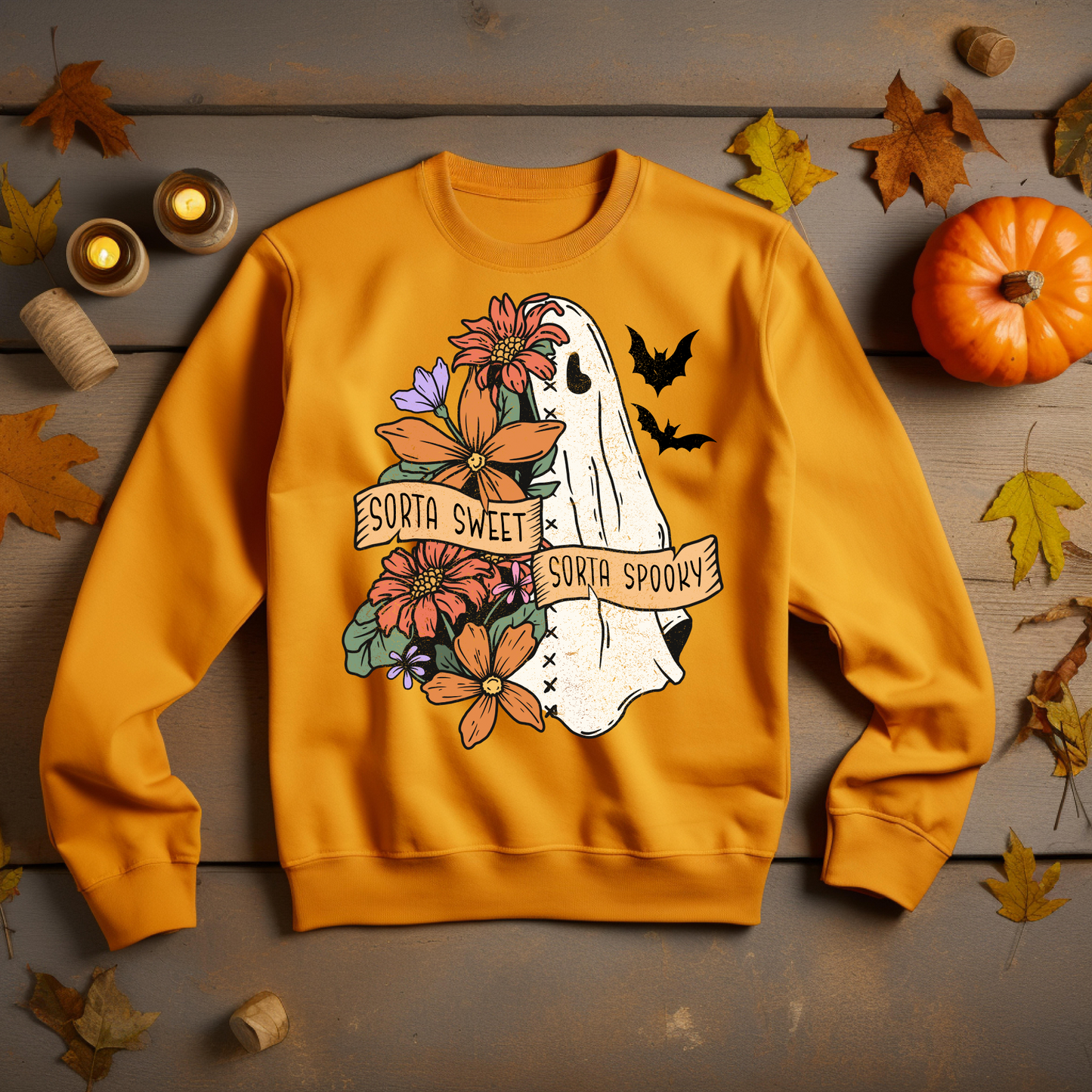 Coquette Bow Sweatshirt - Sorta Sweet Sorta Spooky Halloween Top