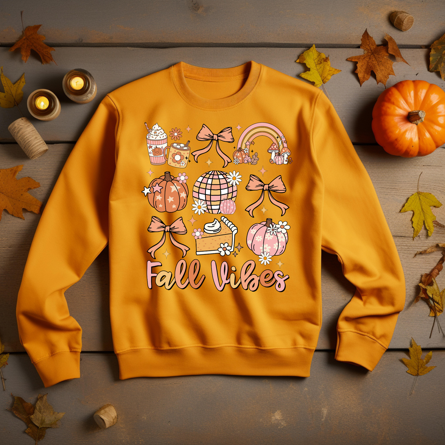 Thankful Sweatshirt - Fall Vibes Thanksgiving Sweatshirt