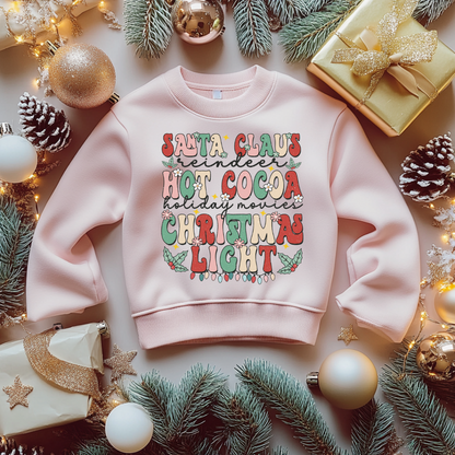 Santa Claus Hot Christmas Light Sweatshirt Toddler