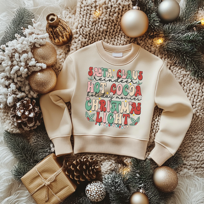 Santa Claus Hot Christmas Light Sweatshirt Toddler