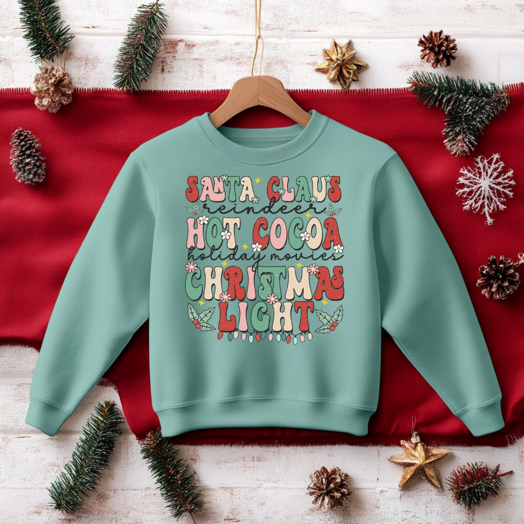 Santa Claus Hot Christmas Light Sweatshirt Toddler