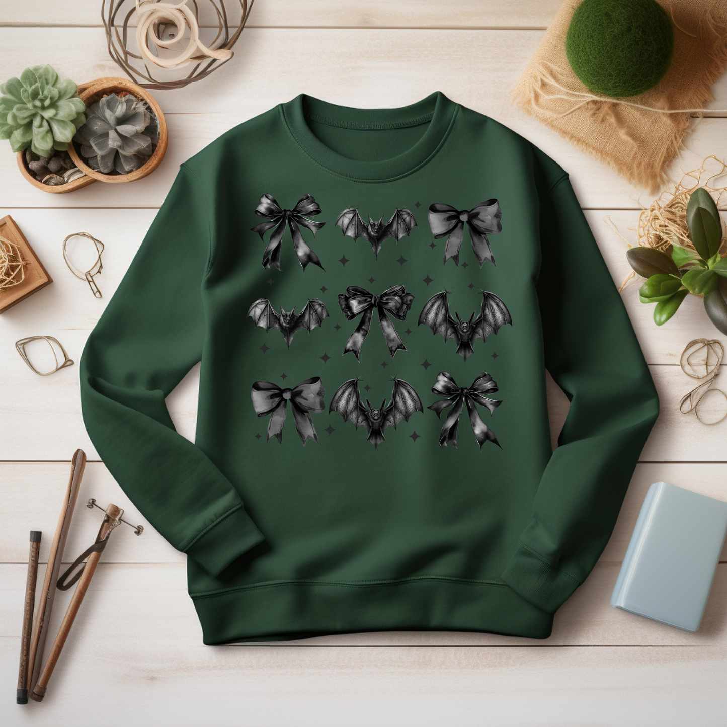 Retro Halloween Coquette Bow Sweatshirt - Cozy Autumn Halloween Vibes Gift (Copy)