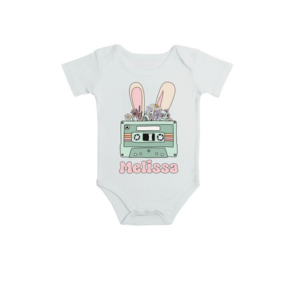 Retro Bunny Custom Name T-Shirt