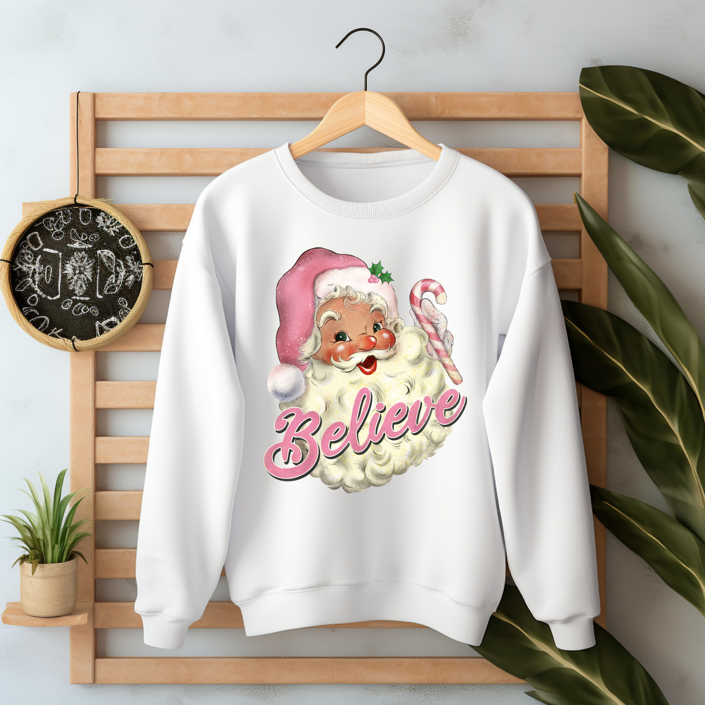 Pink Santa Retro Christmas Sweatshirt – Perfect Holiday Gift for Christmas