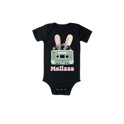 Retro Bunny Custom Name T-Shirt