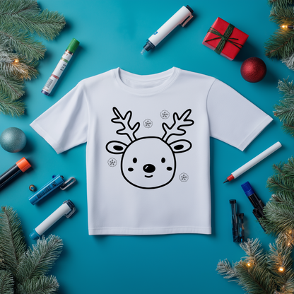 Personalized Christmas Coloring Shirt for Kids