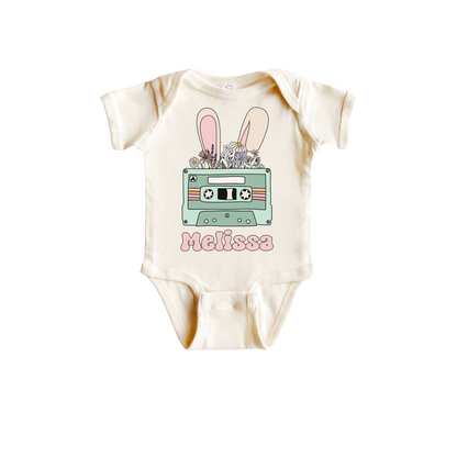 Retro Bunny Custom Name T-Shirt