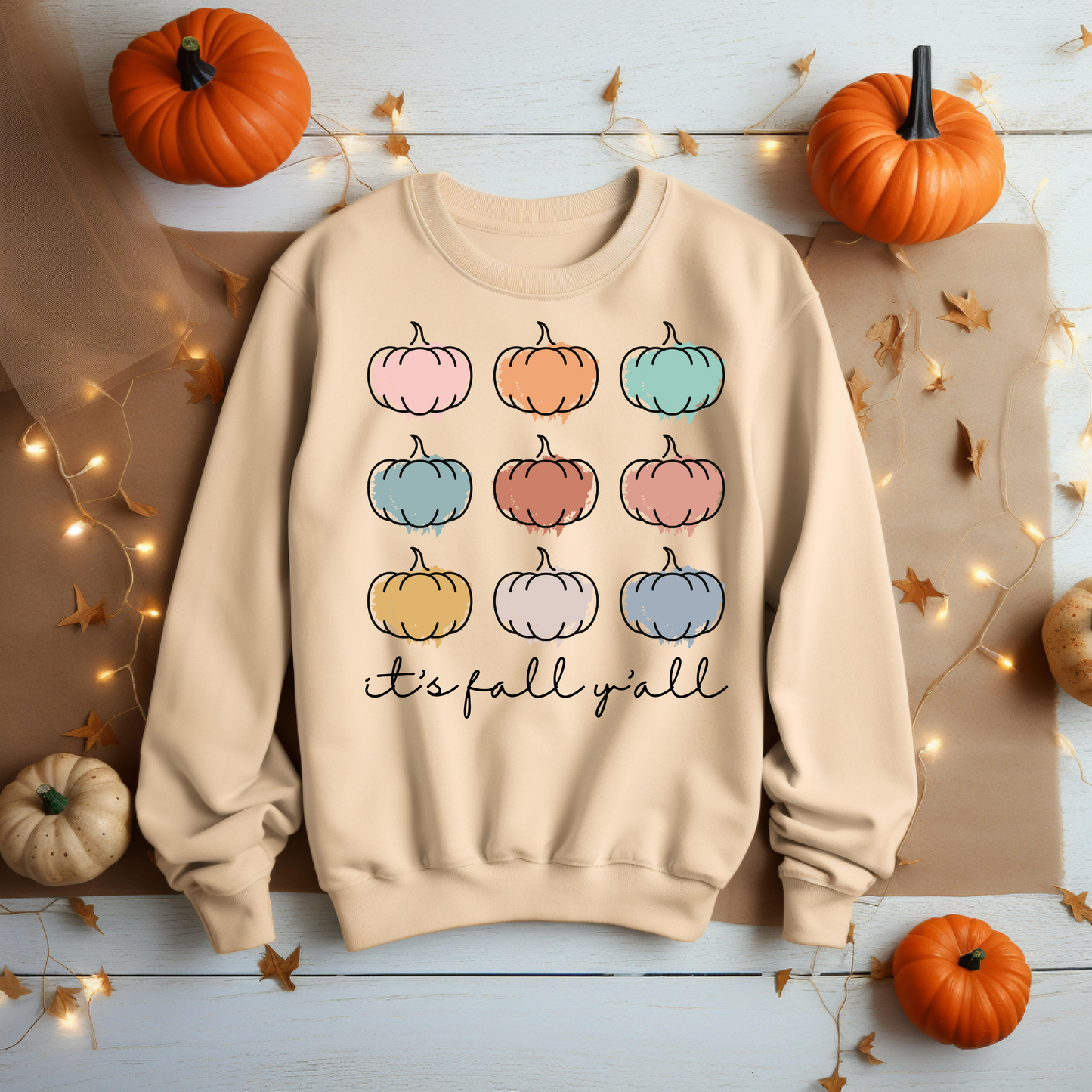 Thankful Sweatshirt - it's fall y'all, Thanksgiving Sweatshirt