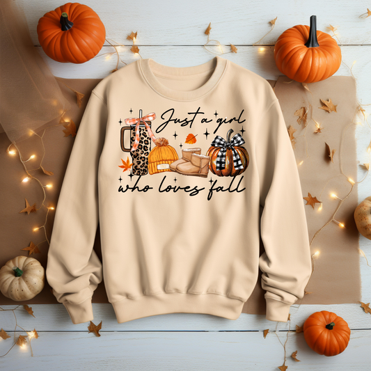 Thankful Sweatshirt -Just a Girl Who Loves Fall Thanksgiving Sweatshirt