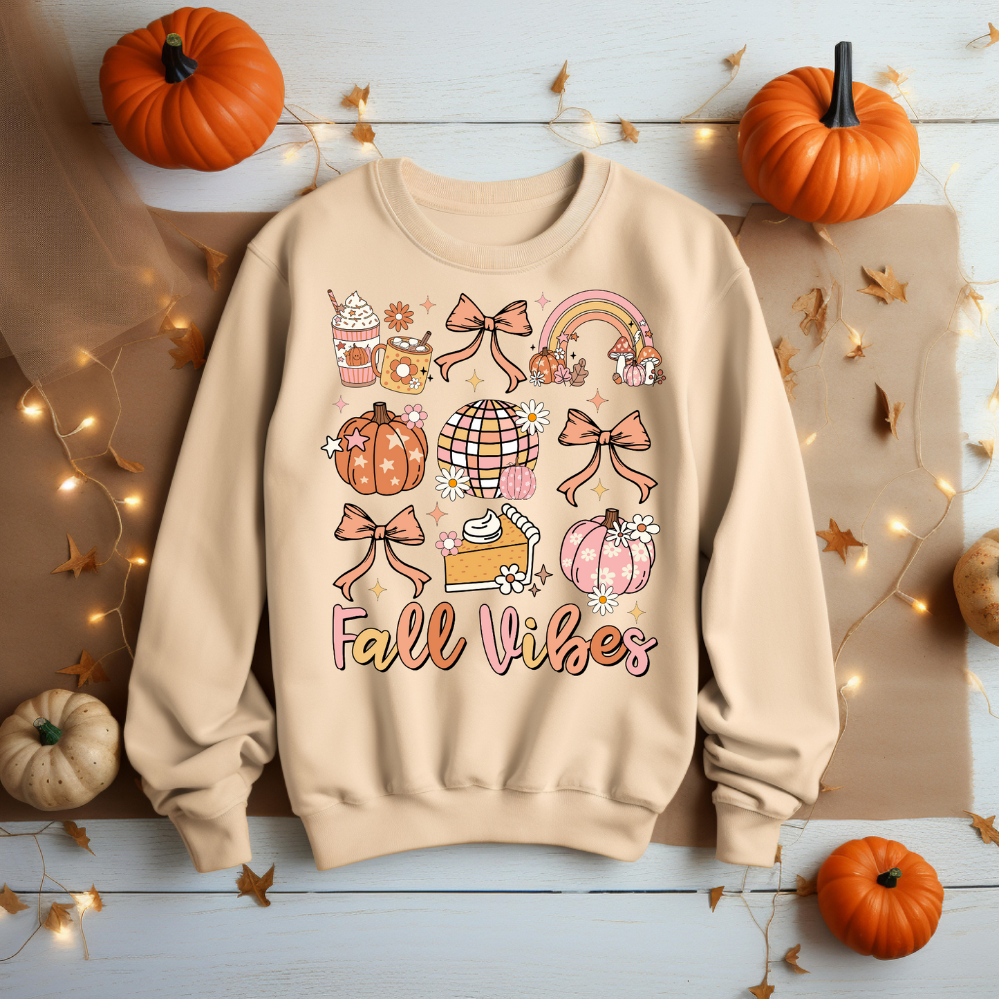 Thankful Sweatshirt - Fall Vibes Thanksgiving Sweatshirt