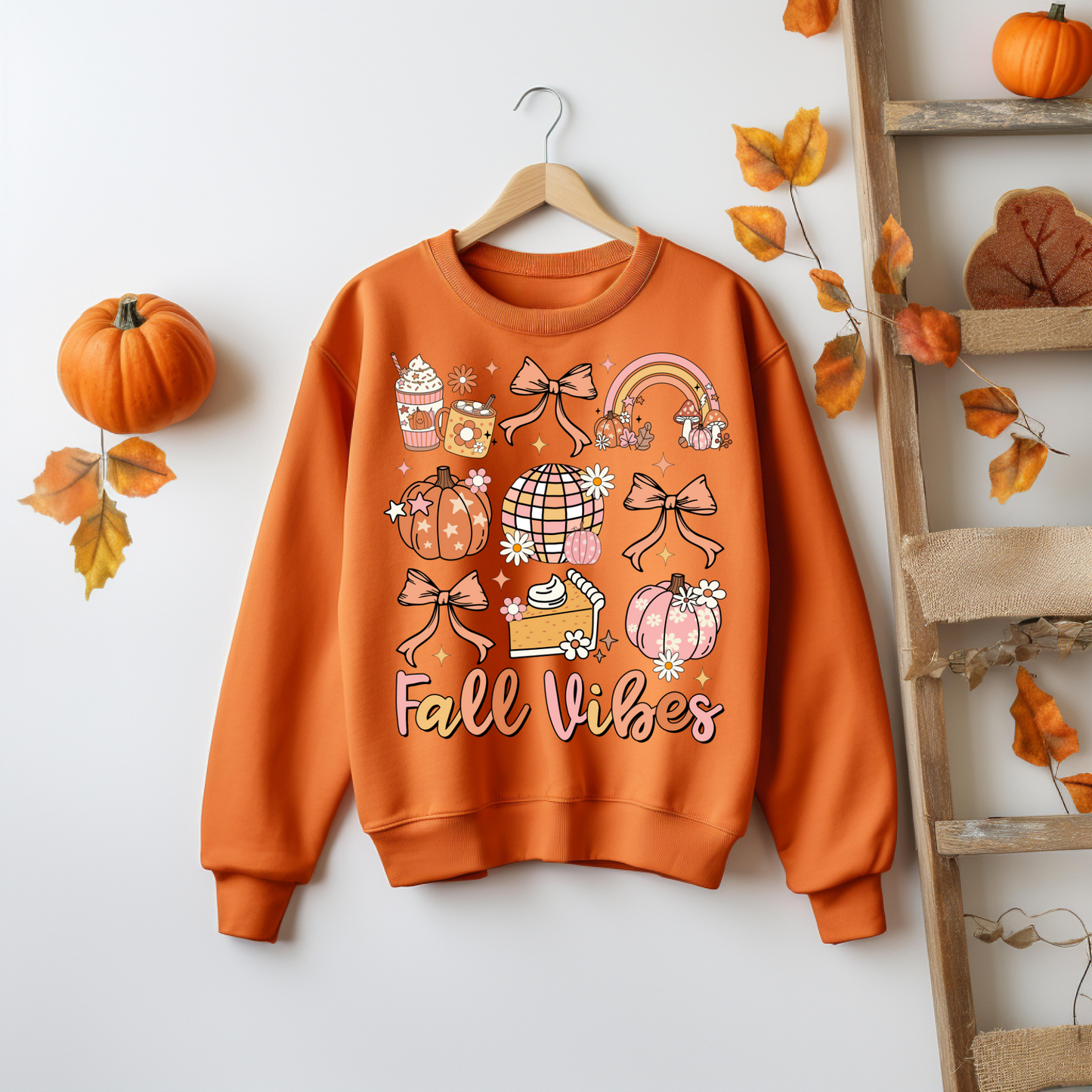 Thankful Sweatshirt - Fall Vibes Thanksgiving Sweatshirt