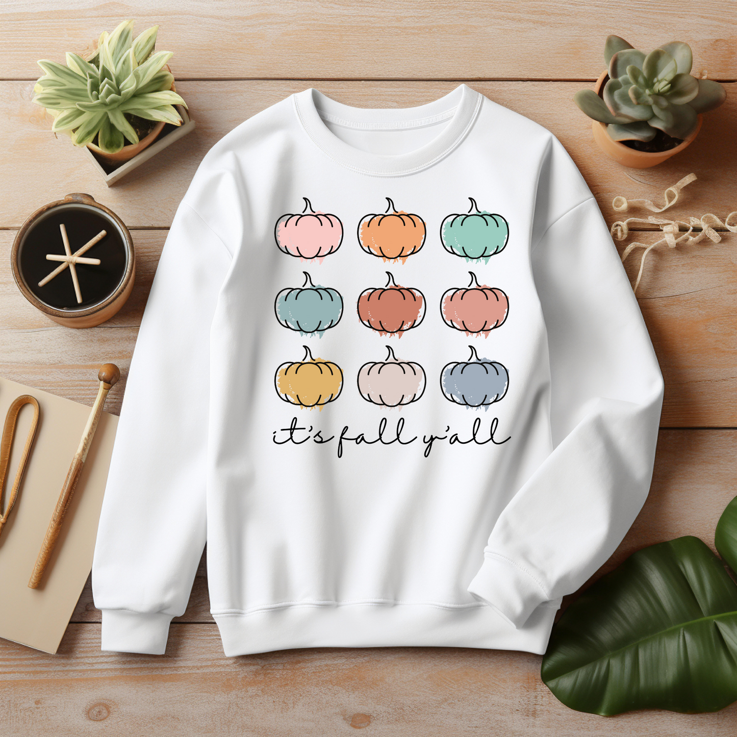 Thankful Sweatshirt - it's fall y'all, Thanksgiving Sweatshirt