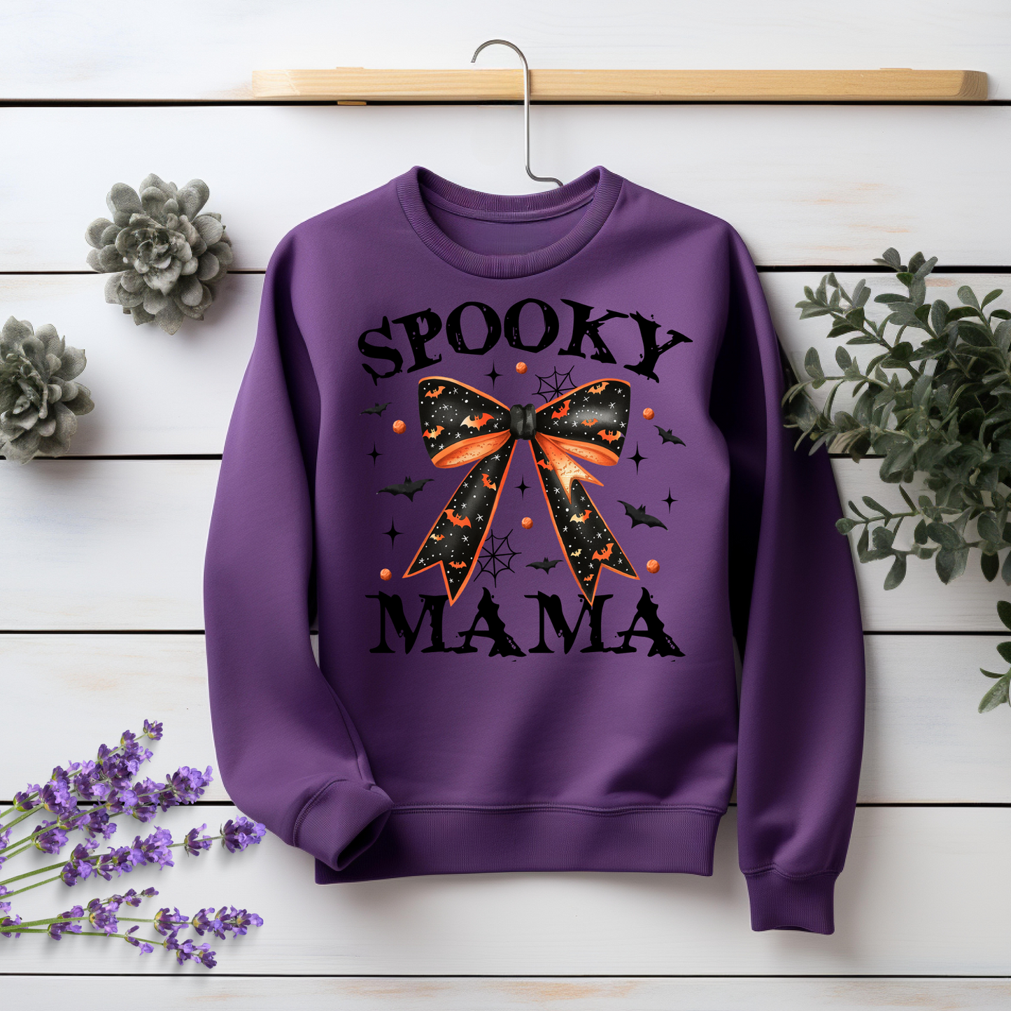 Halloween Sweatshirt - Spooky Mama Halloween Sweatshirt Cozy Autumn Halloween Vibes Gift