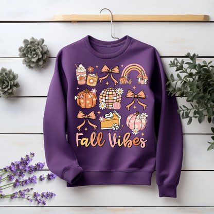 Thankful Sweatshirt - Fall Vibes Thanksgiving Sweatshirt