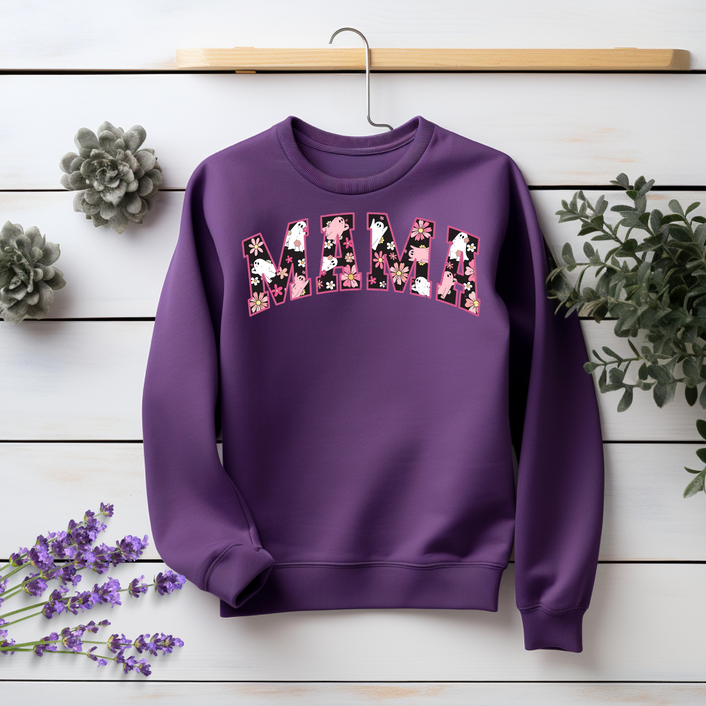 Mama Halloween Sweatshirt - Mama Halloween Halloween Vibes Gift - Spooky Season Graphic Sweatshirt - Halloween Party Outfit