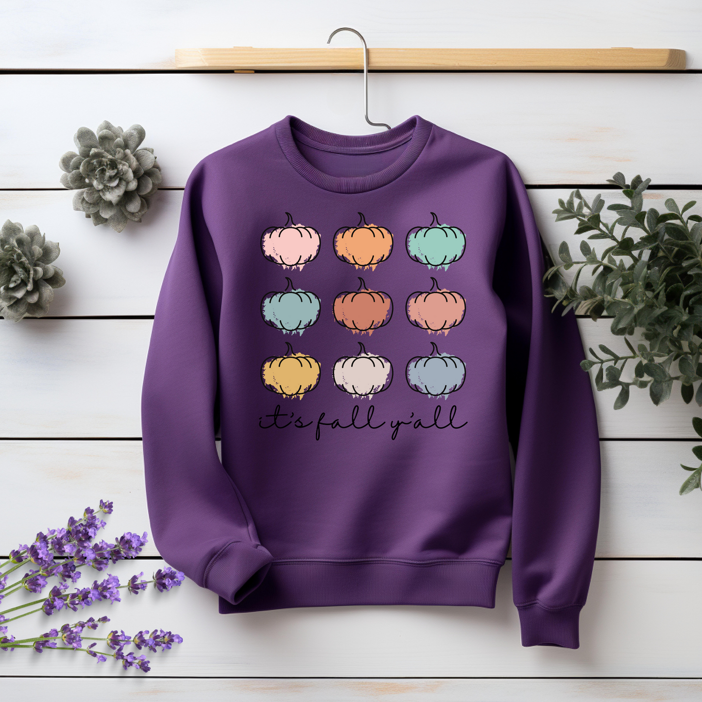 Thankful Sweatshirt - it's fall y'all, Thanksgiving Sweatshirt