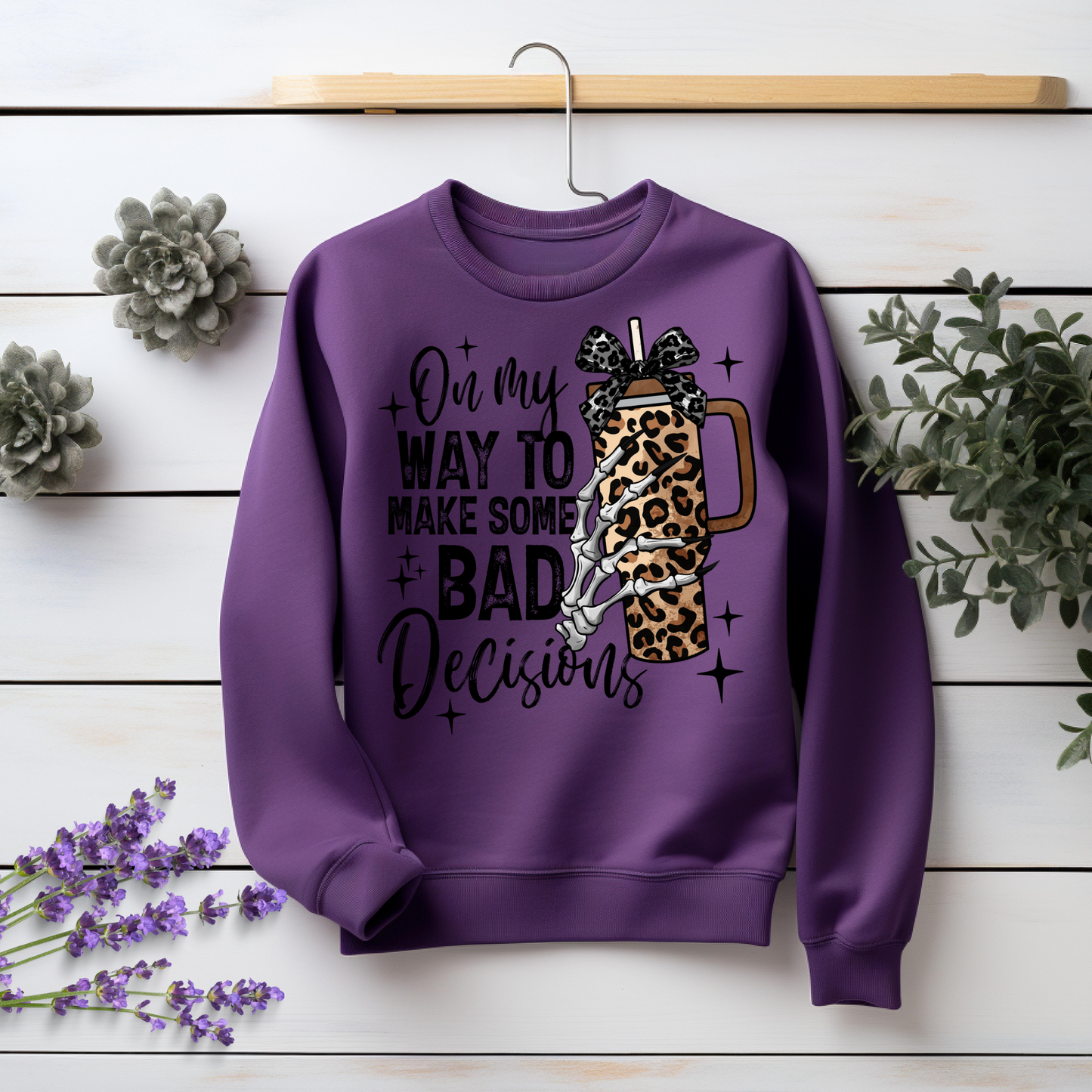 Halloween Sweatshirt - On My Way To Make Some Bad Decisions Halloween Sweatshirt