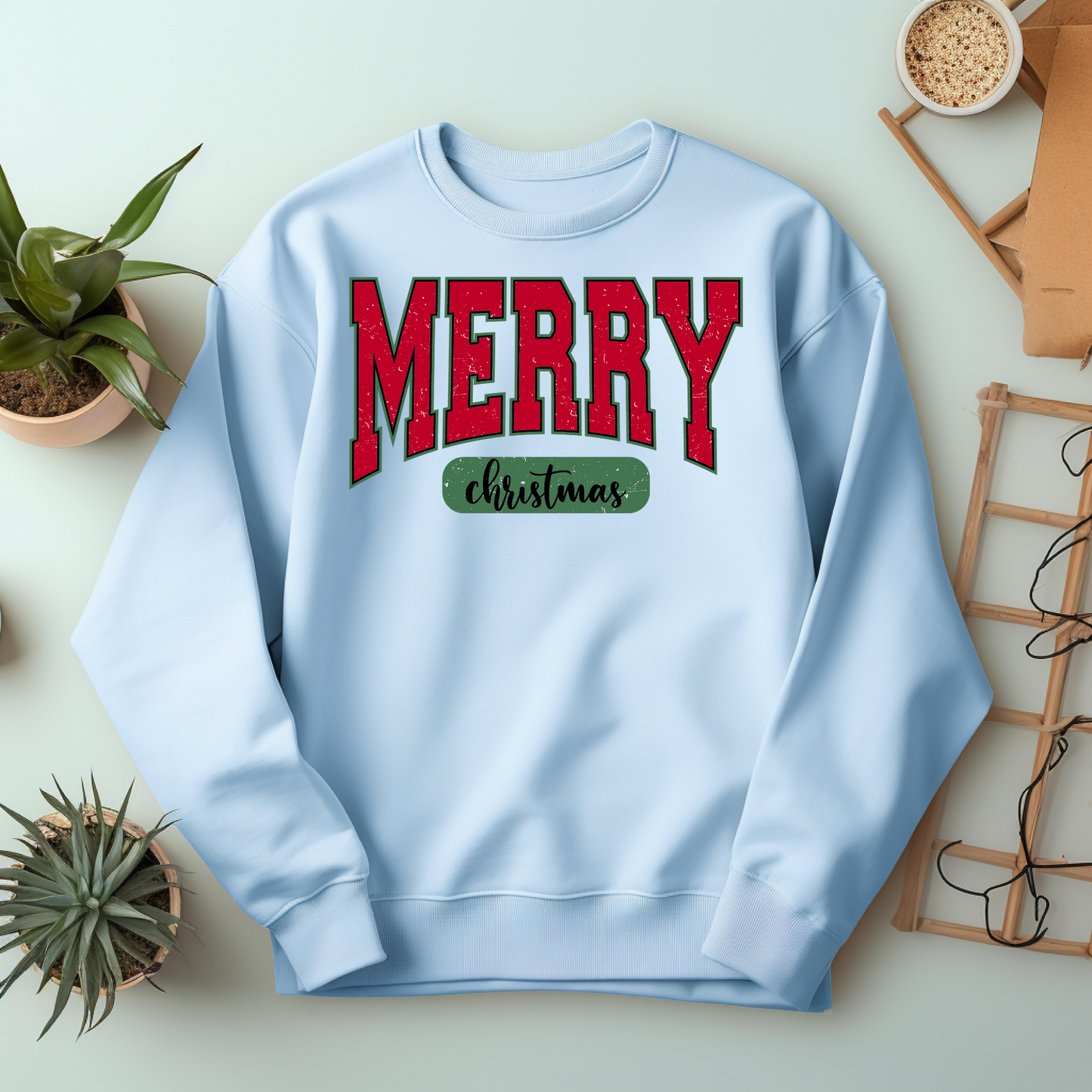 Merry Christmas Santa Retro Christmas Sweatshirt – Perfect Holiday Gift for Christmas