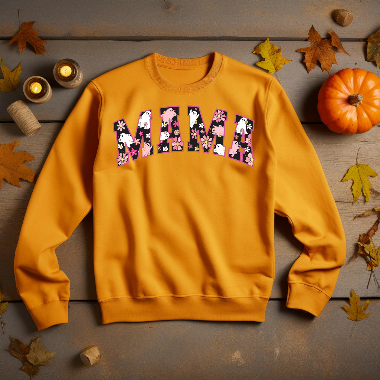 Mama Halloween Sweatshirt - Mama Halloween Halloween Vibes Gift - Spooky Season Graphic Sweatshirt - Halloween Party Outfit