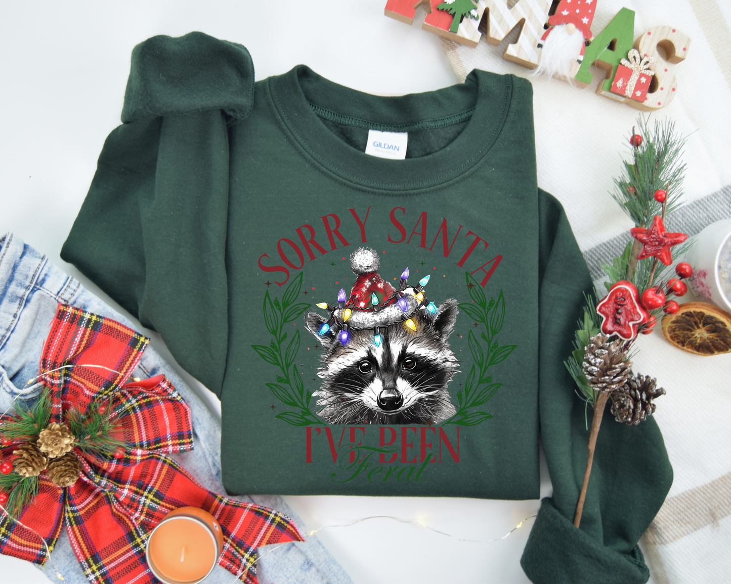 Sorry Santa I've been feral Sweatshirt – Christmas Vibes Gift