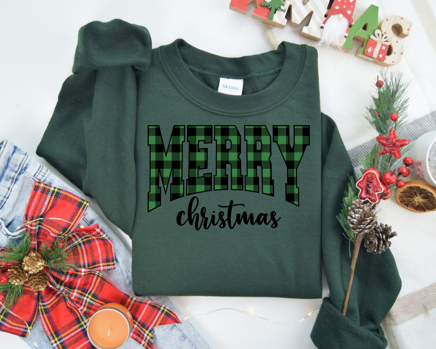 Merry Christmas Sweatshirt – Cozy Christmas Vibes Gift – Holiday Season Graphic Sweatshirt – Festive Winter Apparel