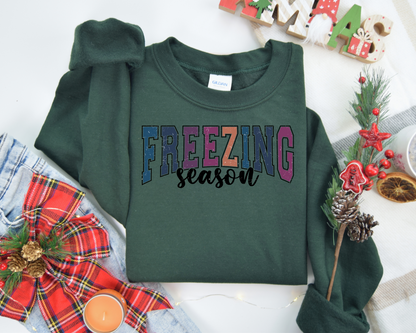 Freezing Season Sweatshirt – Christmas Vibes Gift