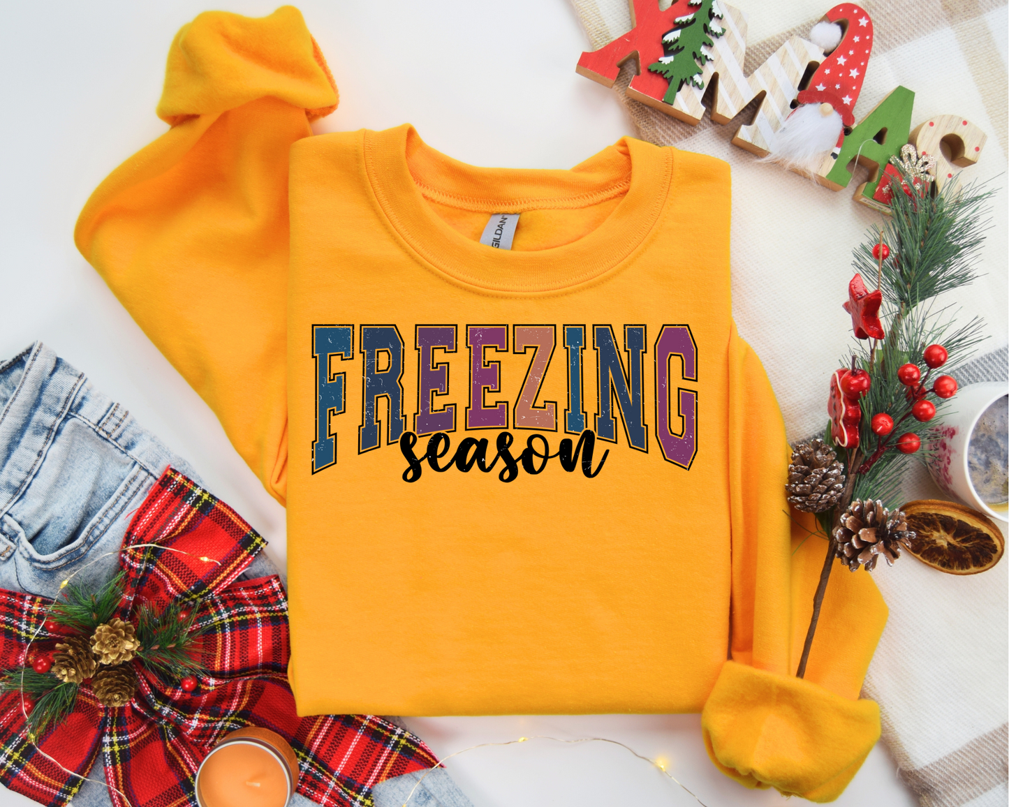 Freezing Season Sweatshirt – Christmas Vibes Gift