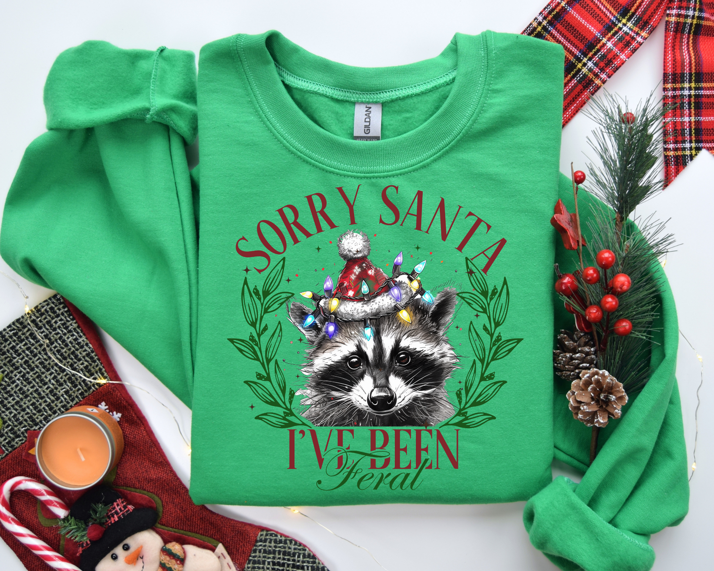 Sorry Santa I've been feral Sweatshirt – Christmas Vibes Gift