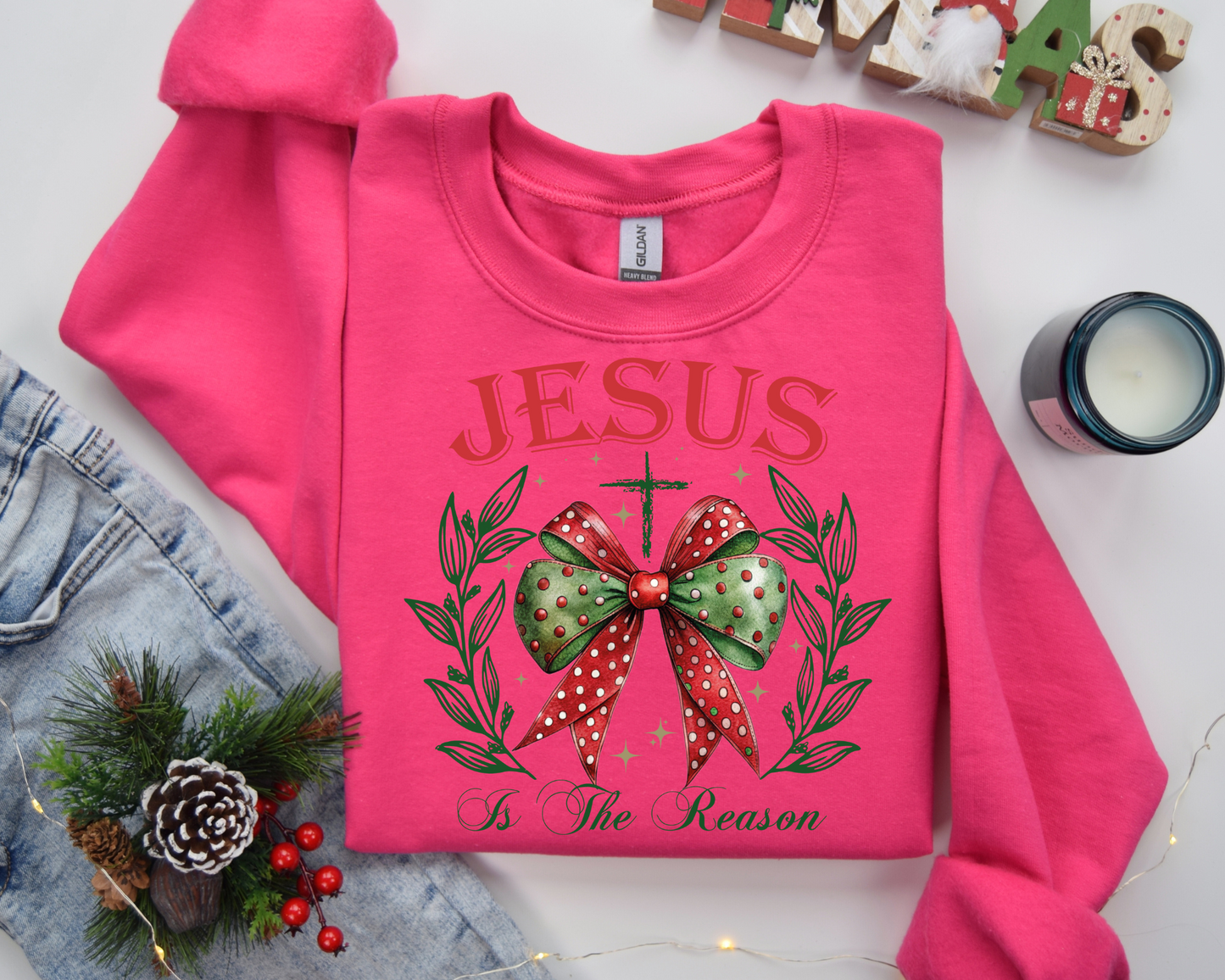 Jesus is the reason For the season Sweatshirt – Christmas Vibes Gift