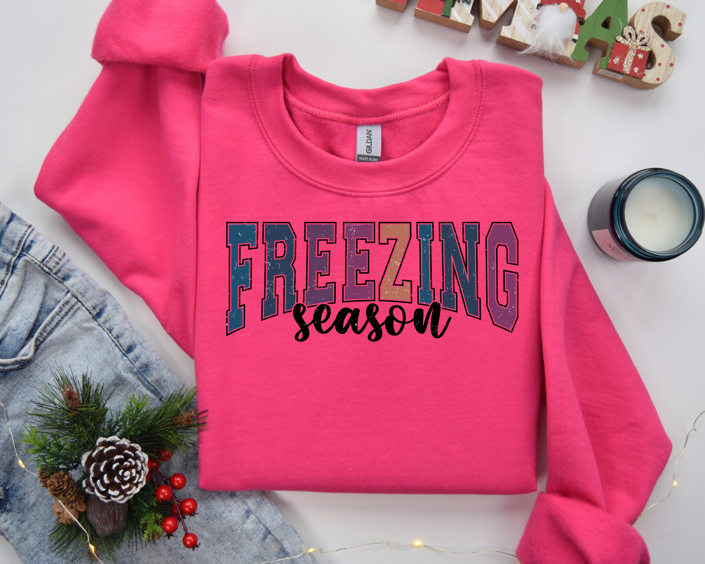 Freezing Season Sweatshirt – Christmas Vibes Gift