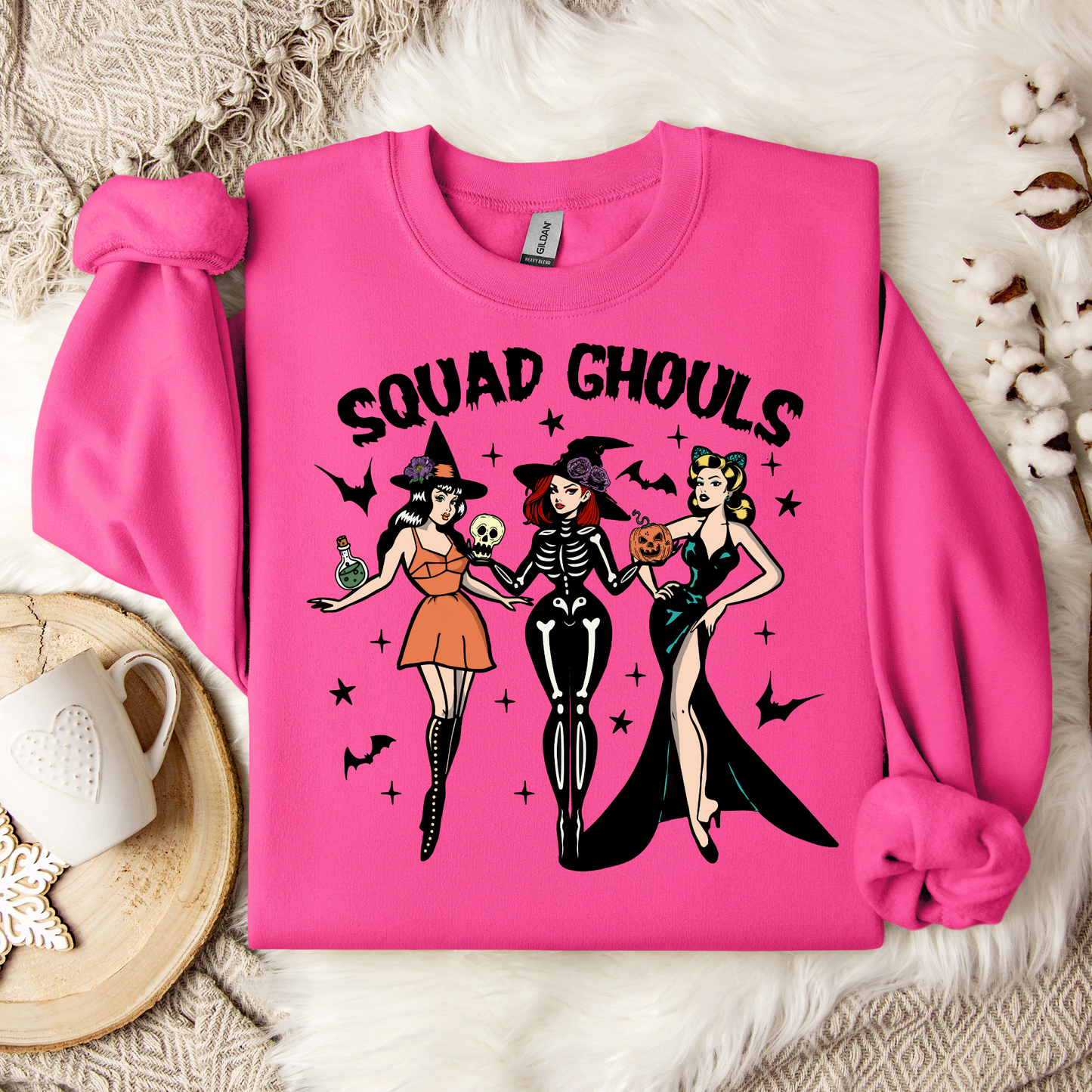 Squad Ghouls Halloween Sweatshirt - Cozy Autumn Halloween Vibes Gift