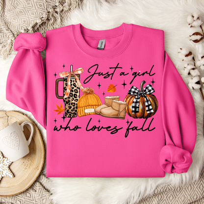 Thankful Sweatshirt -Just a Girl Who Loves Fall Thanksgiving Sweatshirt