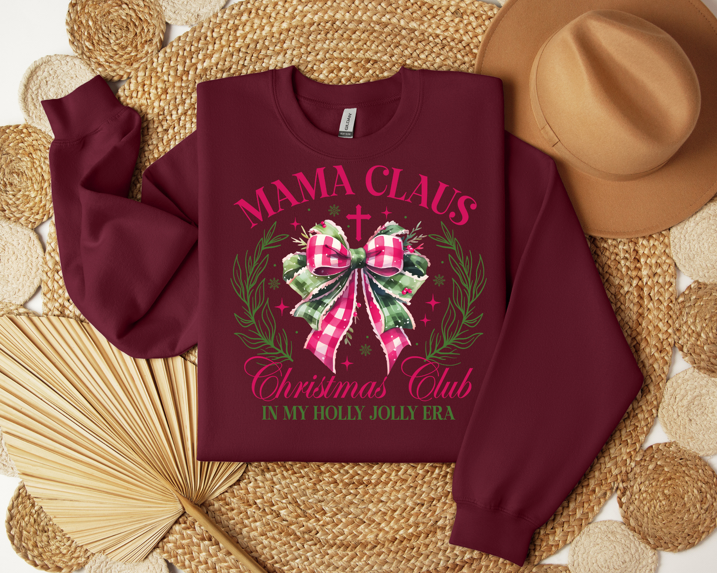 Mama Claus Christmas Club In My Holly Jolly Era Sweatshirt – Christmas Vibes Gift