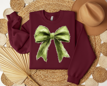 Christmas Coquette Bow Sweatshirt – Christmas Vibes Gift