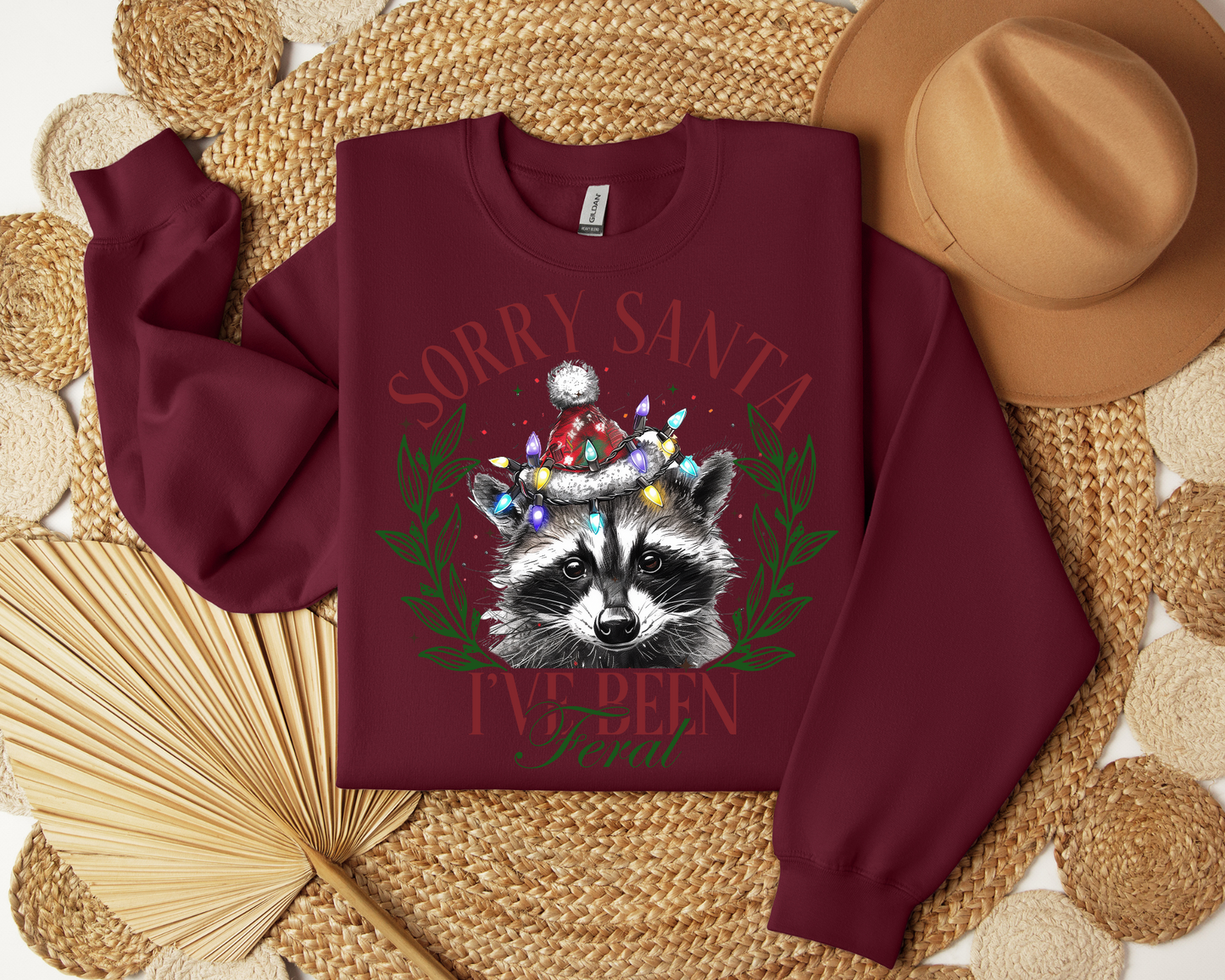 Sorry Santa I've been feral Sweatshirt – Christmas Vibes Gift