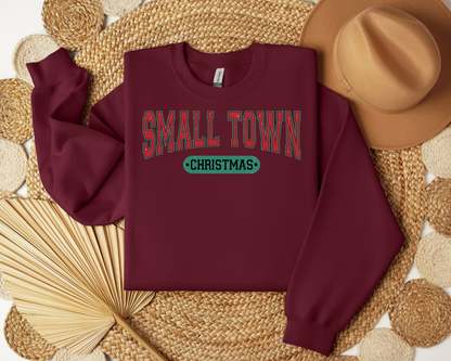 Small Town, Christmas Sweatshirt – Christmas Vibes Gift