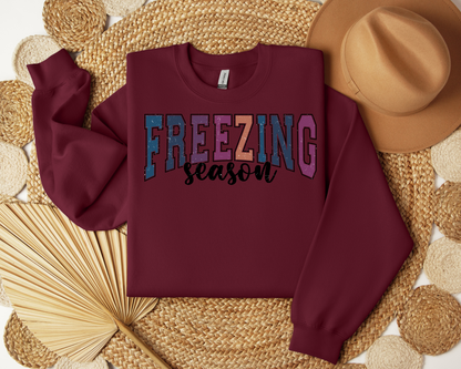 Freezing Season Sweatshirt – Christmas Vibes Gift