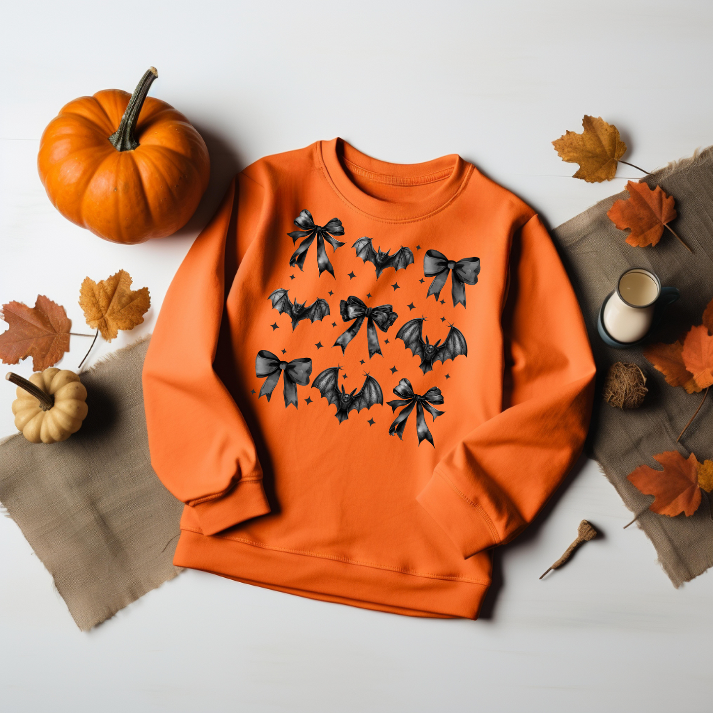 Retro Halloween Coquette Bow Sweatshirt - Cozy Autumn Halloween Vibes Gift (Copy)