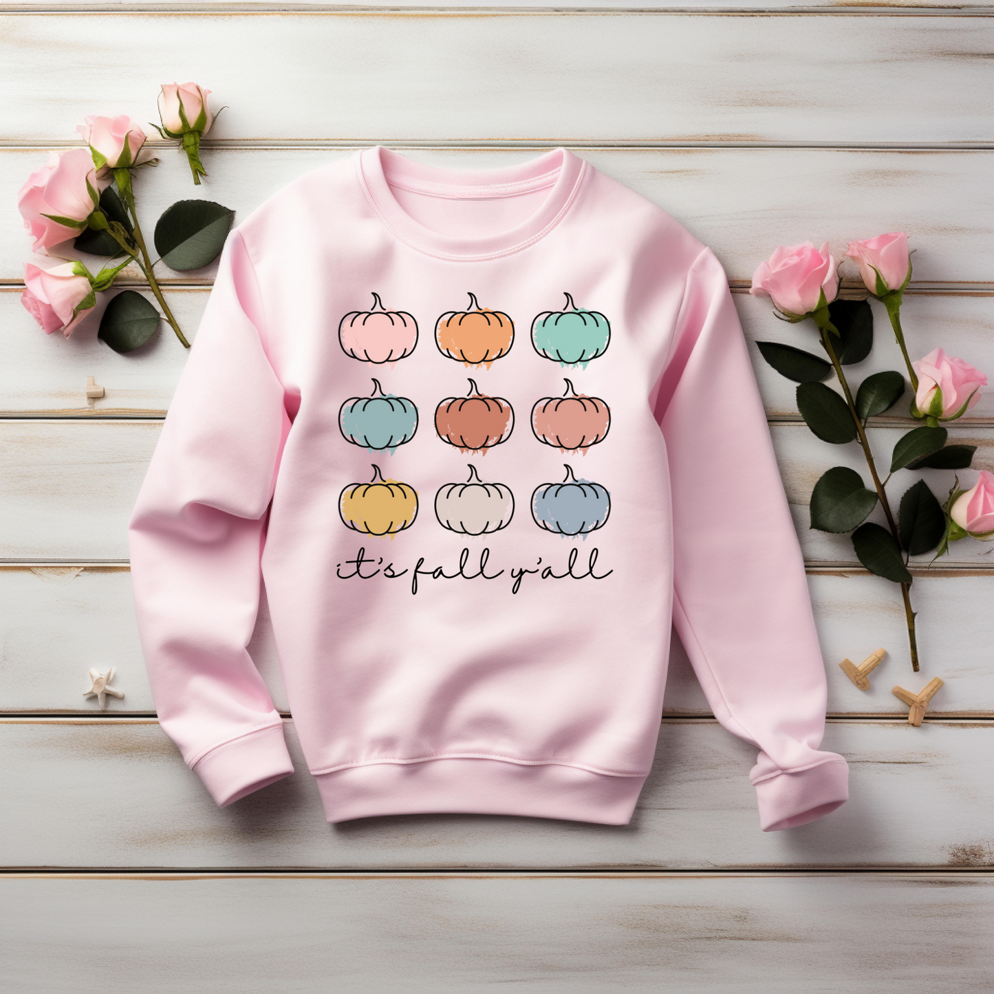 Thankful Sweatshirt - it's fall y'all, Thanksgiving Sweatshirt